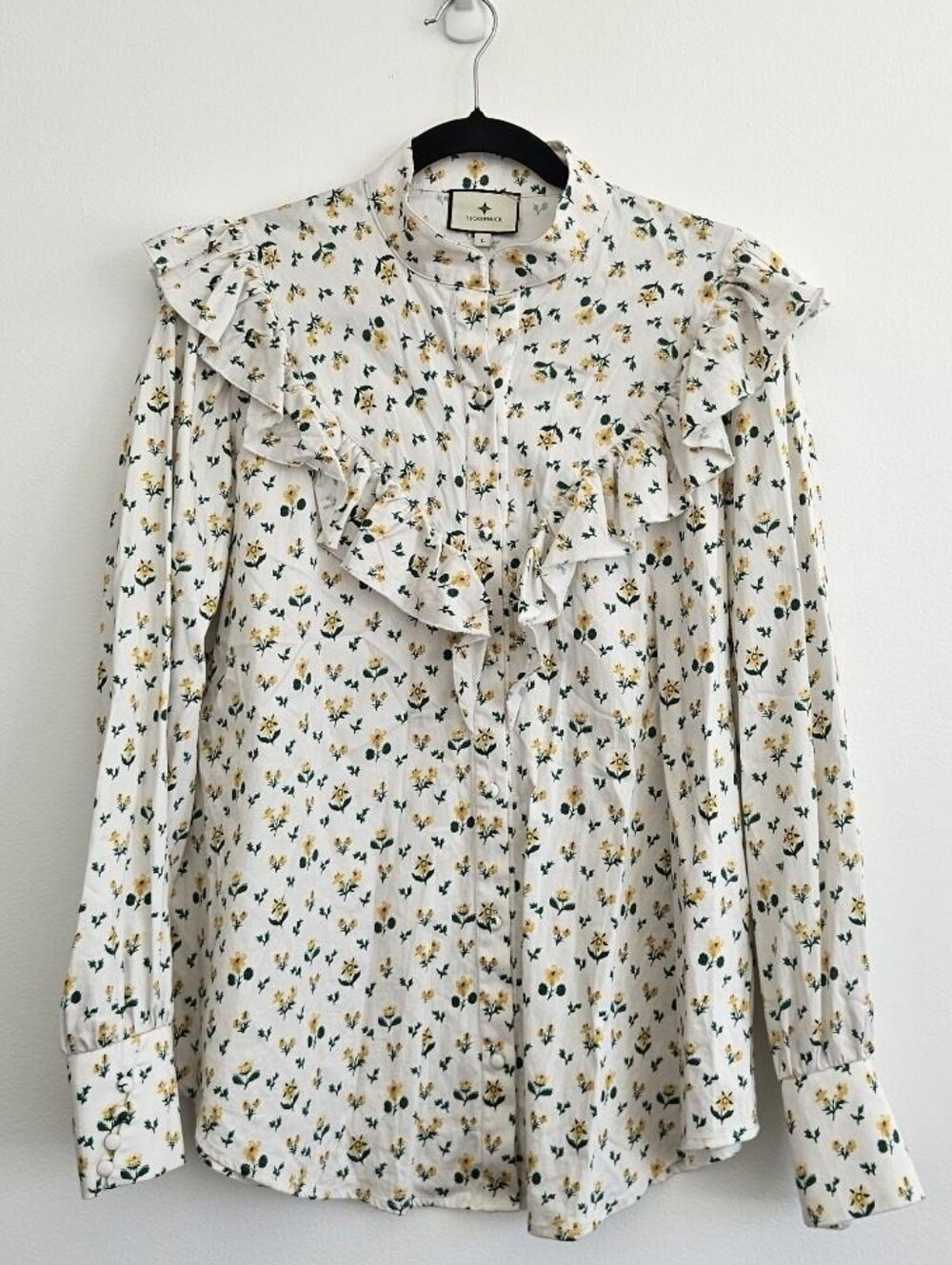 Tuckernuck | Wildflower Ruffle Button Down Blouse
